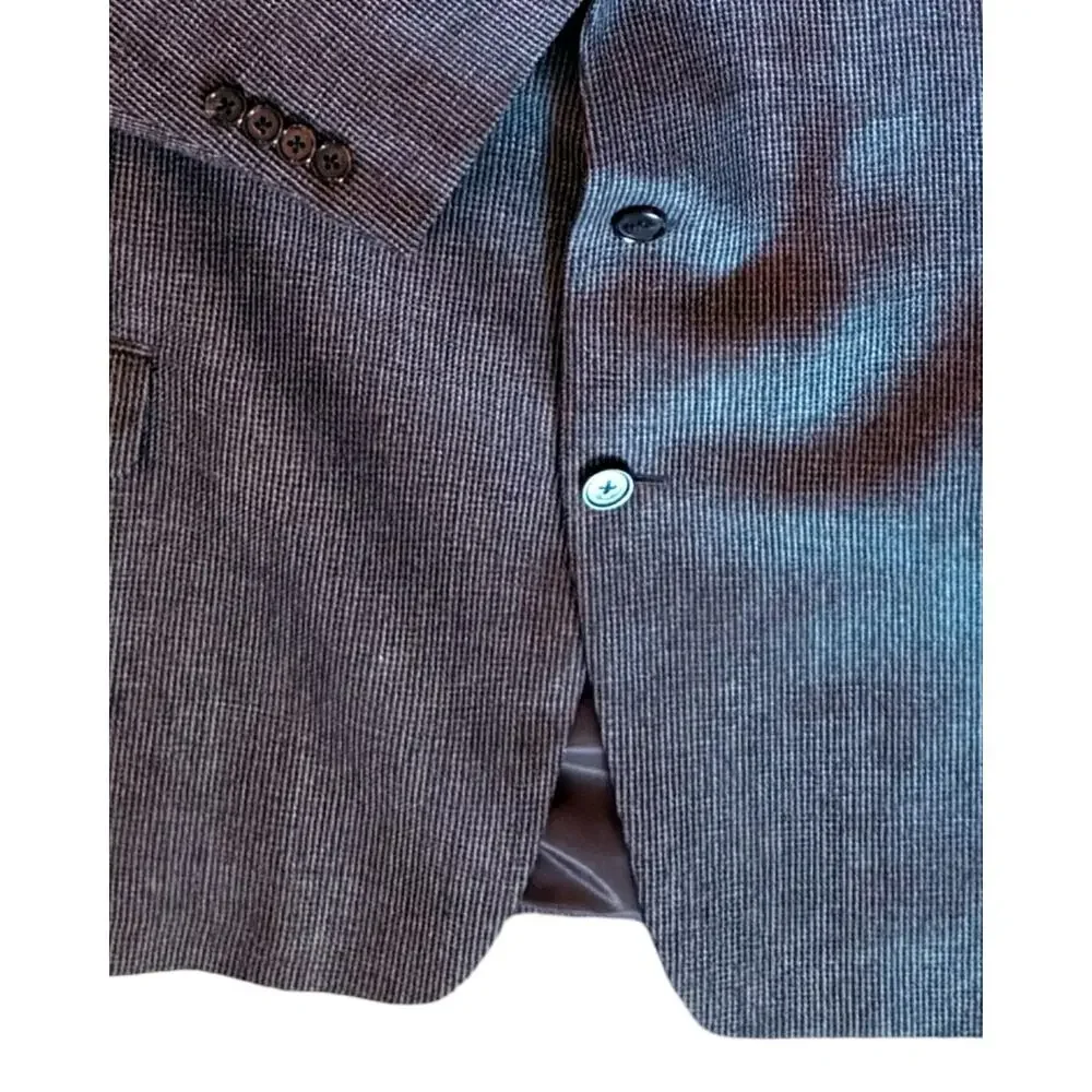 Ralph Ralph Lauren Blazer Mens 54R 100% Wool Blue Tweed Big Tall Vintage Y2K 90s